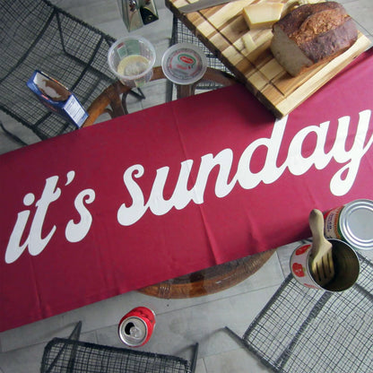 It's Sunday Table Runner