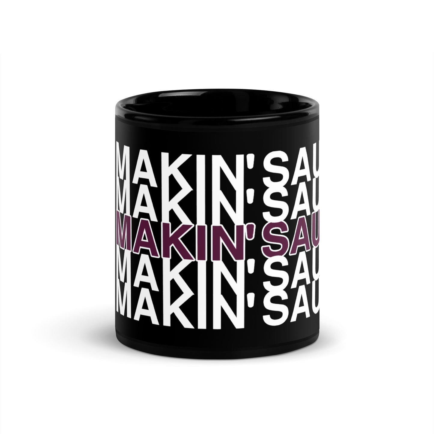 I'm Makin' Sauce Black Glossy Mug