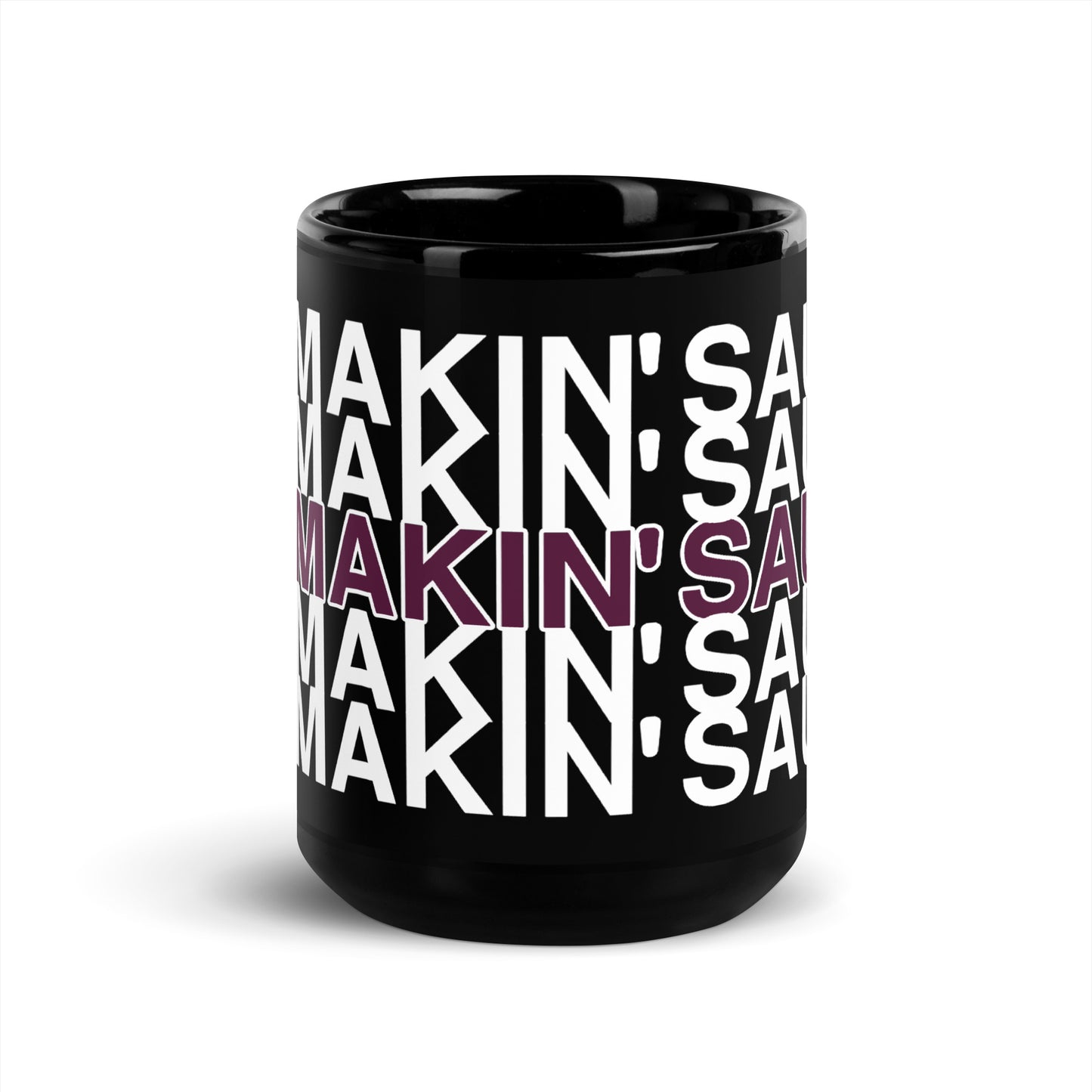 I'm Makin' Sauce Black Glossy Mug