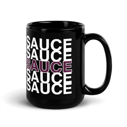 I'm Makin' Sauce Black Glossy Mug